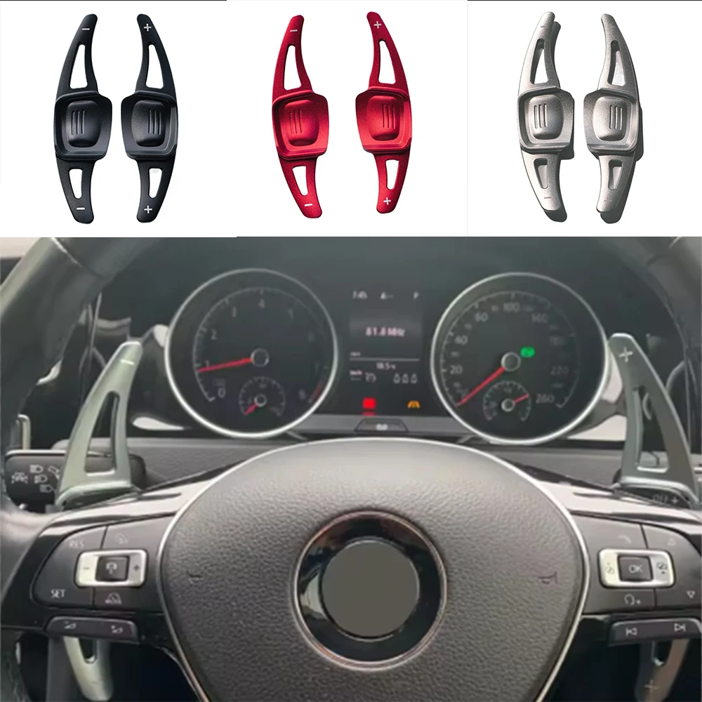 

Удлинитель рулевого колеса автомобиля для Volkswagen Golf7.5 MK7 Golf8 MK8 VW POLO MK6 Touareg, алюминиевая лопатка переключения передач DSG