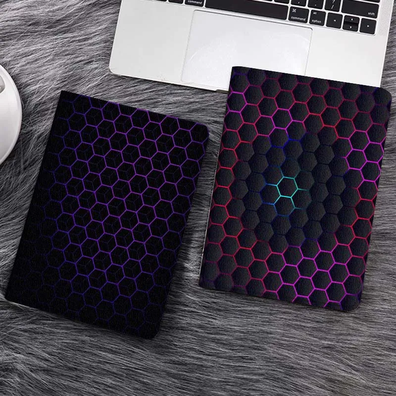 

Hexagon Pattern Cool Purple For Huawei MediaPad T5 T10s M6 M5Lite SE Honor Tab 5 6 7 V7 V8 X8a X9a Pro Soft Tablet Case Gift