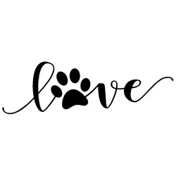Love Dog Footprints Automobile motociclette frigo Laptop personalità decorazione adesivi frigo Laptop personalità PVCDecals