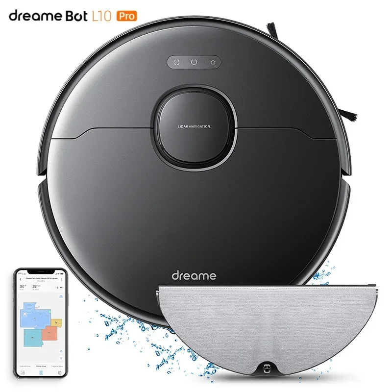 

Dreame Bot L10 Pro Vacuum Cleaner Robot 4000Pa Poweful Suction 150mins Auto Charge Electric Water Tank 5200mAh