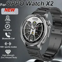 2025 New For OPPO Watch X2 Pro Men GPS Sports Smart Watch 1.53inch AMOLED IP68 Waterproof Bluetooth Call 100+ Sports Modes Watch