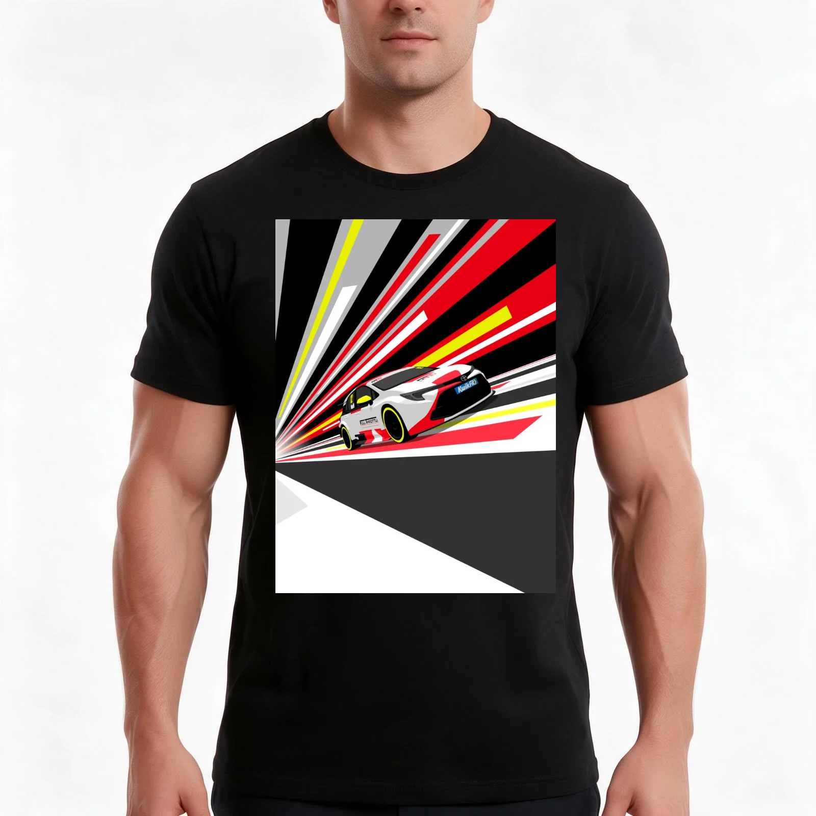 Huff and Ready (InMotion) T-Shirt, Summer Casual Cotton Tee, Oversized Streetwear Tops, Vintage Graphic Print, Unisex Men Women