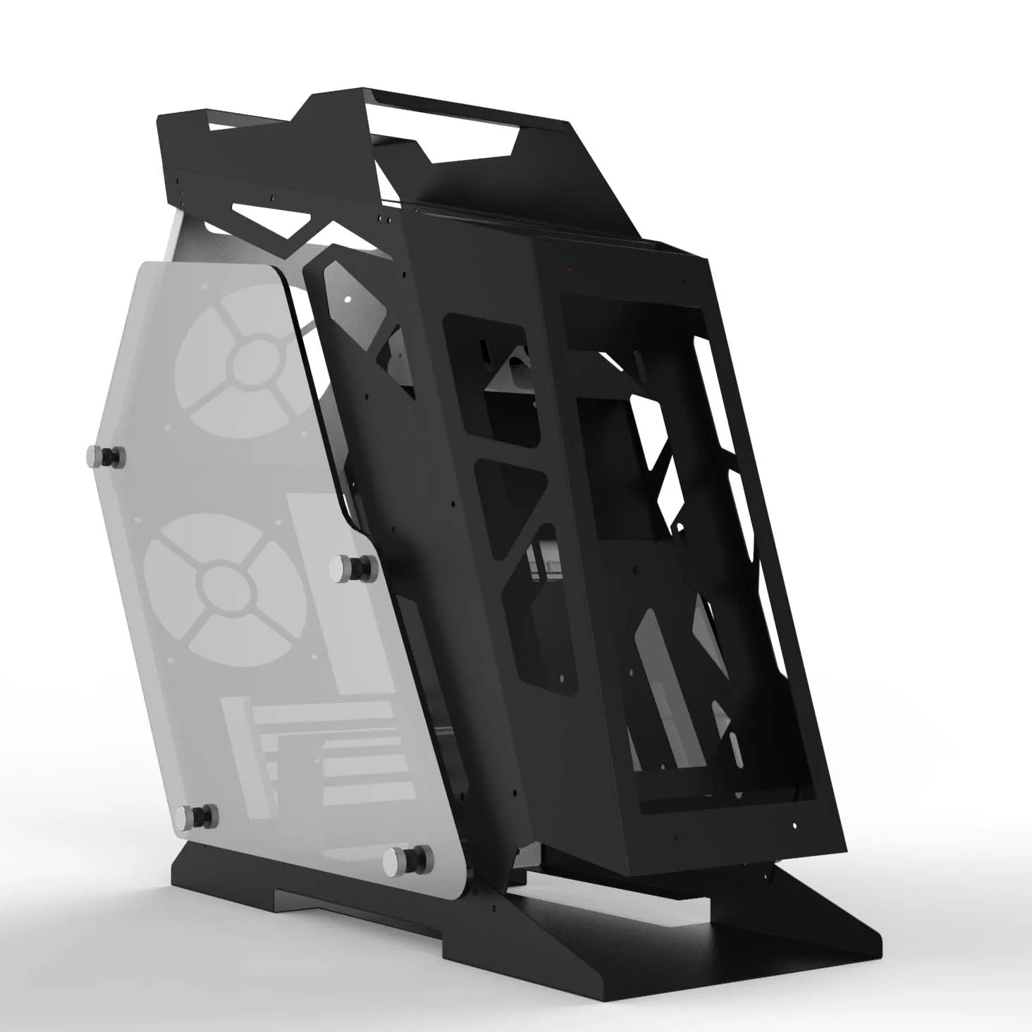 Special-shaped chariot e-sports game DIY chassis side through Internet cafe desktop computer host case
