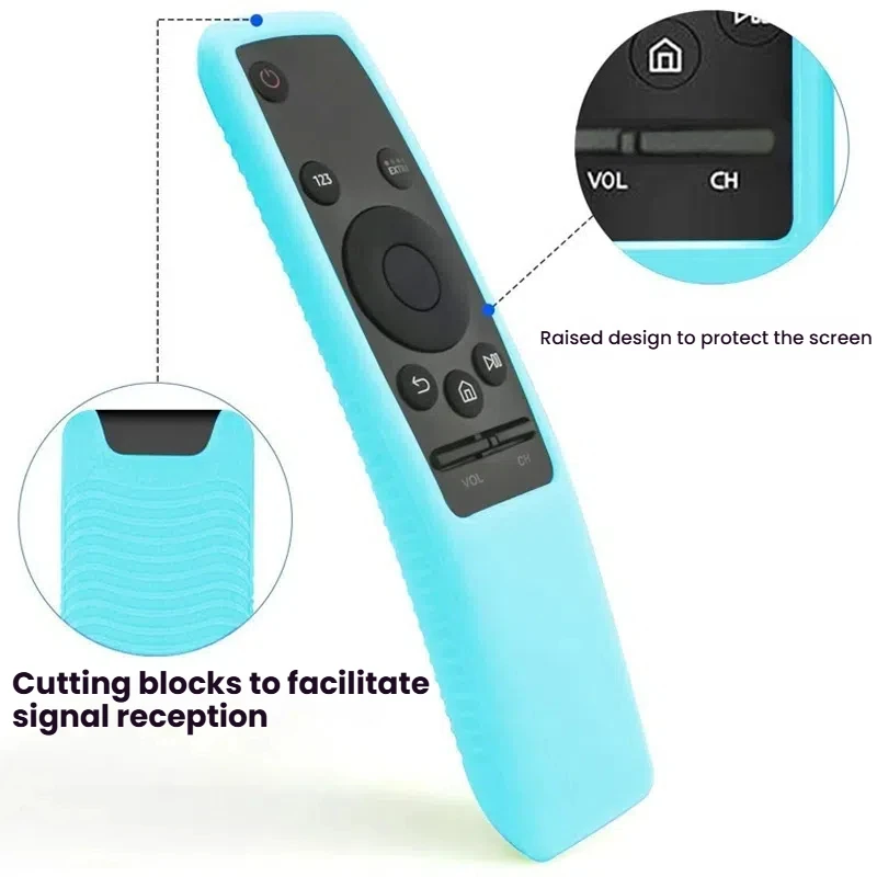 Custodia per telecomando in silicone per Samsung BN59 TV Cover per telecomando con cordino Accessorio per coperture protettive antiurto luminose notturne