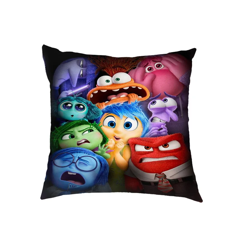 45x45cm Disney InsideOut 2 poszewka na poduszkę Kawaii Anime peryferyjna poszewka na poduszkę poszewka na poduszkę salon Sofa dekoracja sypialni w