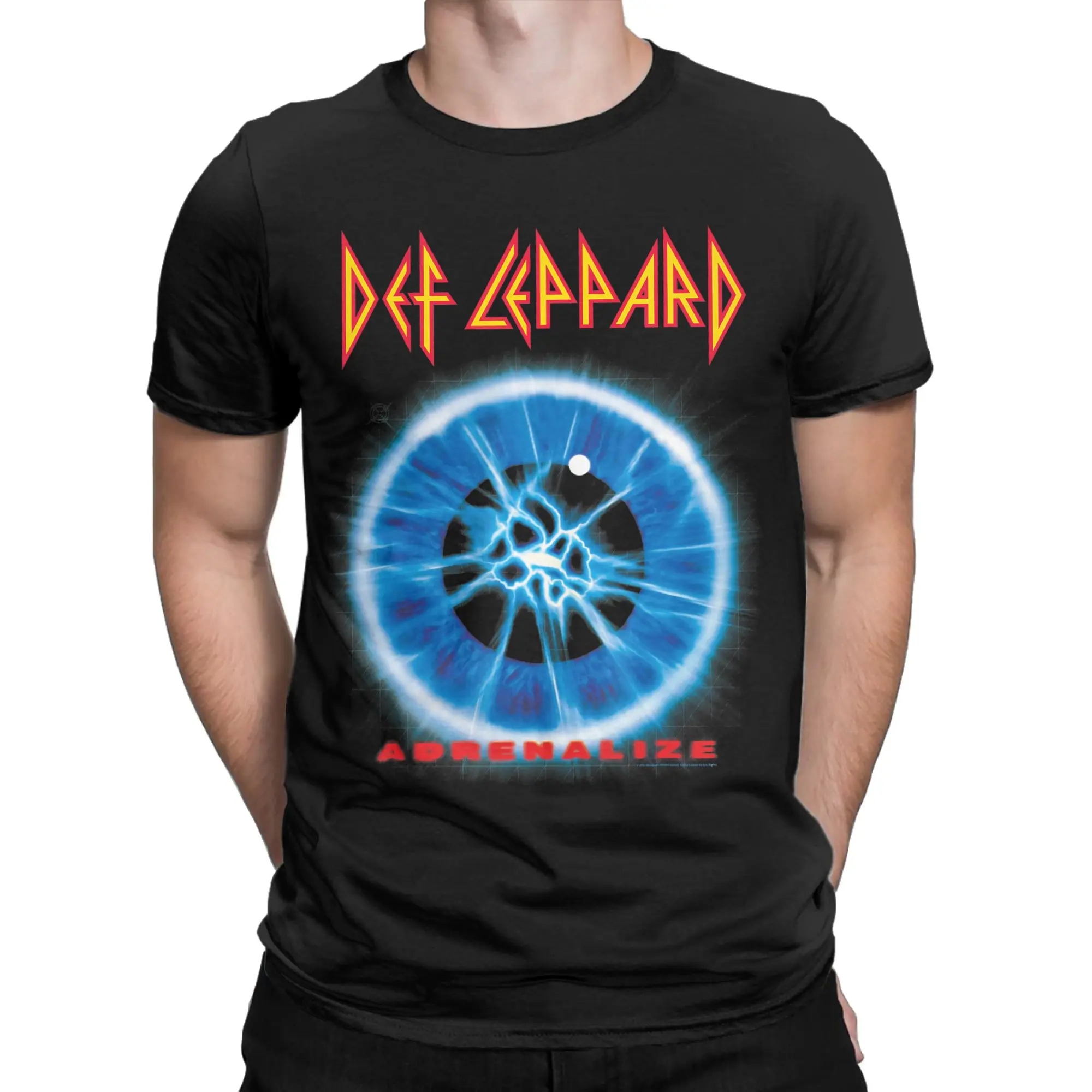 Def Leppard  Adrenalize 100% Cotton T Shirt For Men's Beach  Vintage T-Shirts O Neck Trendy Cool Tee Shirt Oversized Cheap Tops