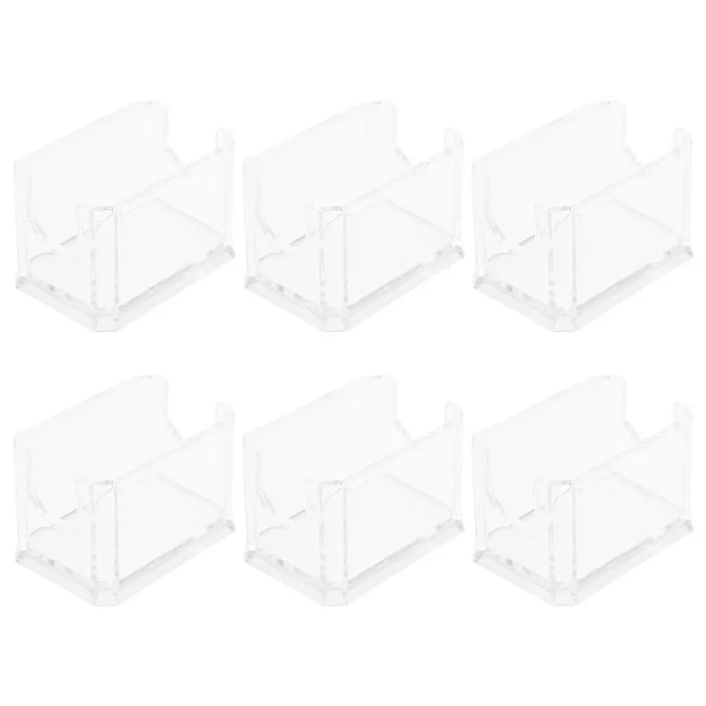 

6Pcs Transparent Acrylic Tea Bag Holder Coffee Bag Box Storage Container for Sugar Candy Snacks Sugar Packet Holder