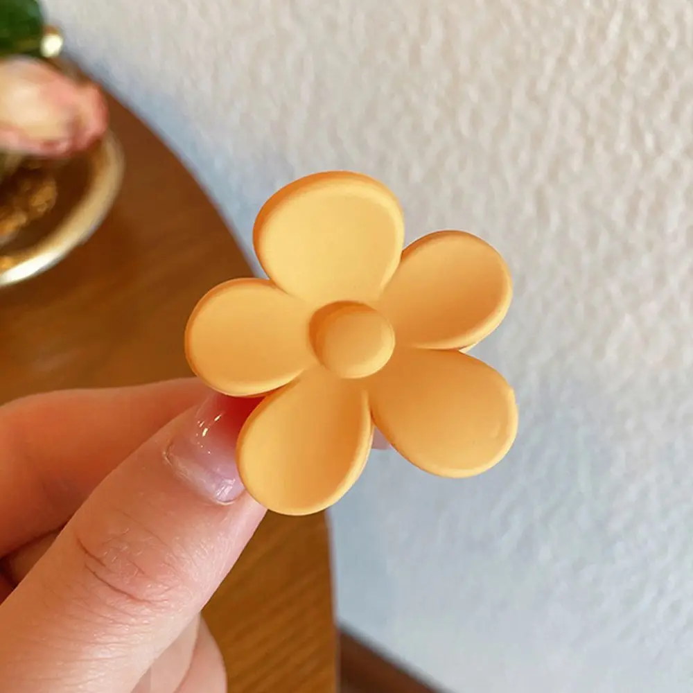 Flower Solid Color Girl Headwear Pumpkin Hairpin Small Hair Claw High Ponytail Fixed Clip Girls Hairpin Korean Style Hair Clip