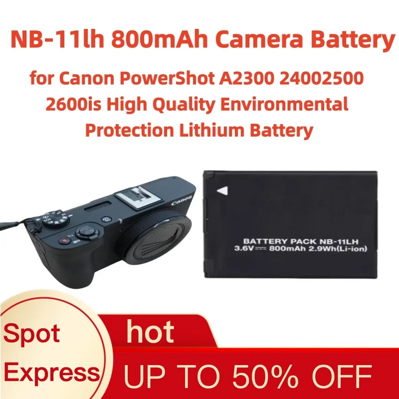 NB-11lh 800mAh Camera Battery for Canon PowerShot A2300 24002500 2600is High Quality Environmental Protection Lithium Battery