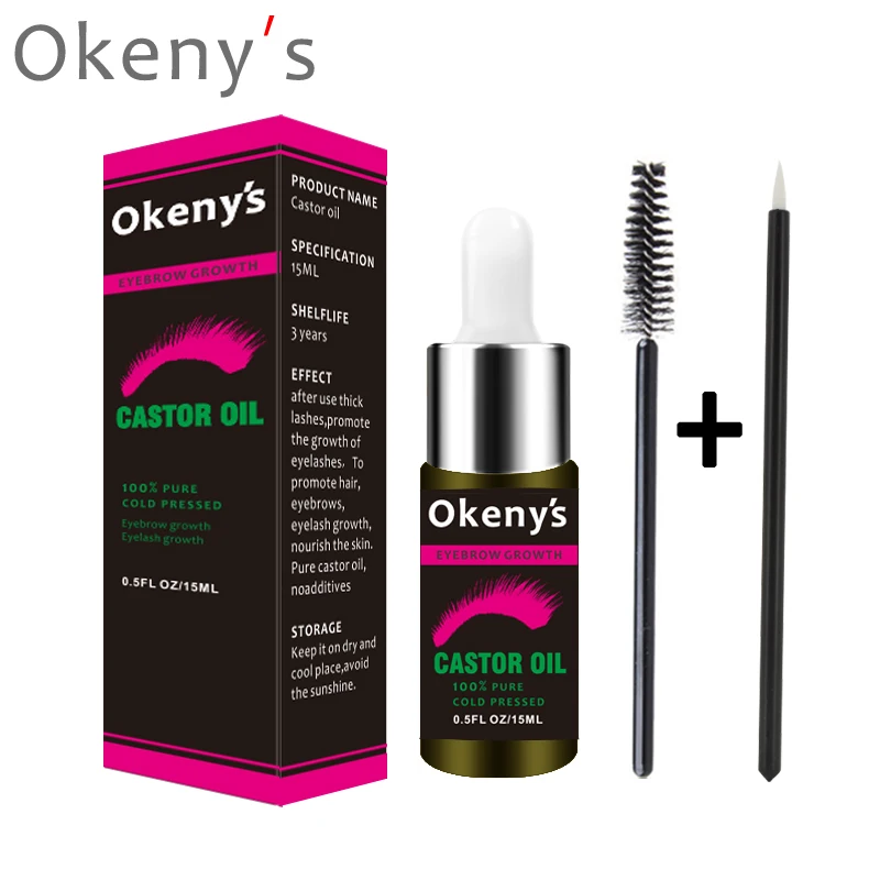 15ml Castor Oil Eyebrow Growth Serum Eyelash Nutrition Enhancer Growth Lifting Eyelashes Thick Eye Lashes Mascara Makeup Product