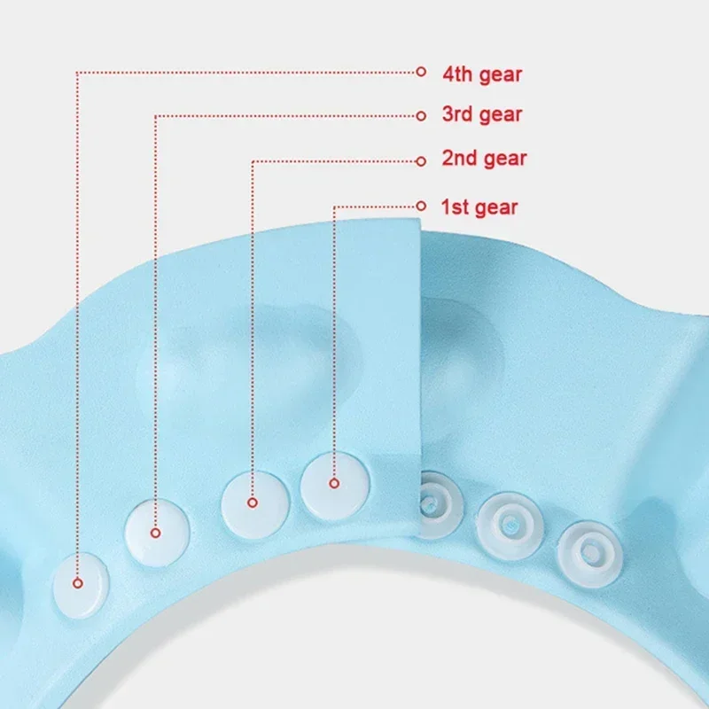 子供の髪を洗うための調節可能な帽子,耳の保護のための柔らかいベビーシャワーの帽子,安全なシャンプー,ヘッドカバー