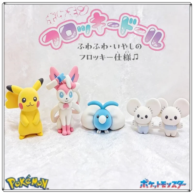 

Оригинальные фигурки Покемонов из серии Winter Healing: Сильвеон, Пикачу, Сваблу, Патрат. Аниме-фигурки для декора рабочего стола, модные коллекционные игрушки, подарок.