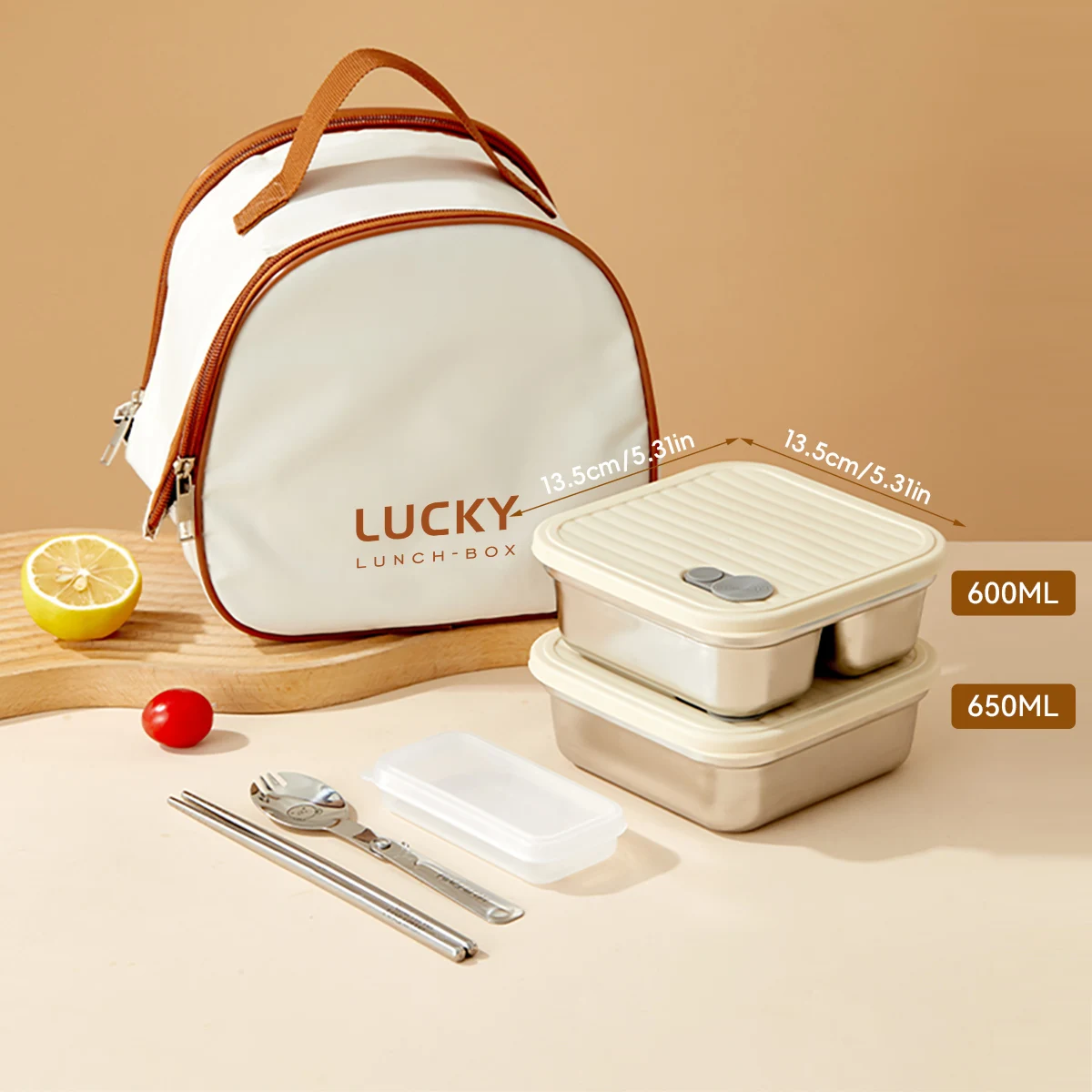 304 roestvrijstalen Bento-box met deksel Draagbare verzegelde verdeelde lunchbox voor kinderen Student School Fruitsalade Lunchcontainer