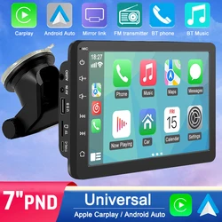 Lecteur vidéo de limitation d'autoradio universel, Carplay sans fil, navigation GPS sans fil, Apple, Android Auto, écran tactile, 7 pouces