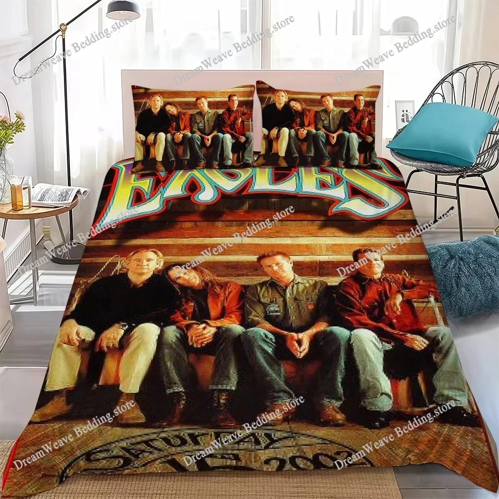 

The Eagles Band Duvet Cover Set Home Style Bedding Soft Laundry Cotton Bed Student Dormitory Gift