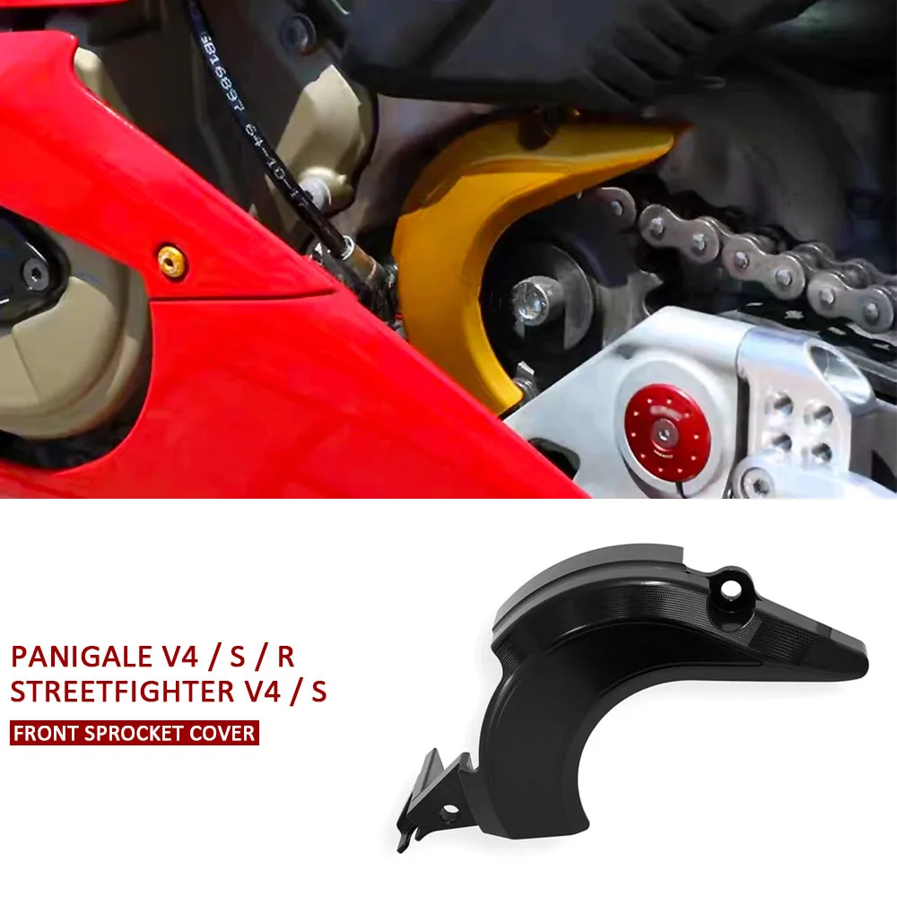 

2018-2024 For Ducati Streetfighter V4 S Panigale V4 S R Motorcycle Front Sprocket Cover Case Saver Protector Chain Guard