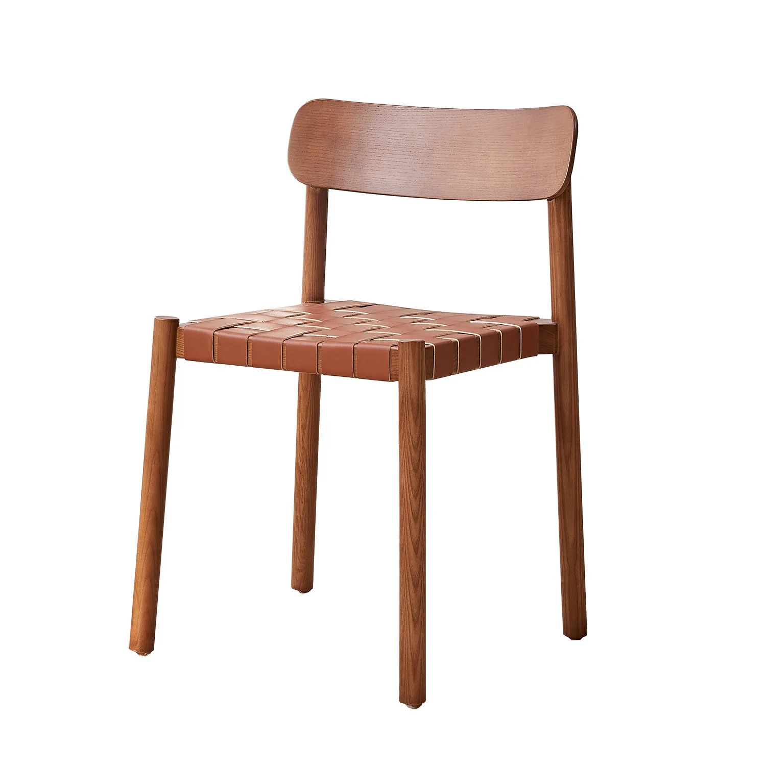 

Nordic designer dining chair, solid wood coffee chair, wabi-sabi