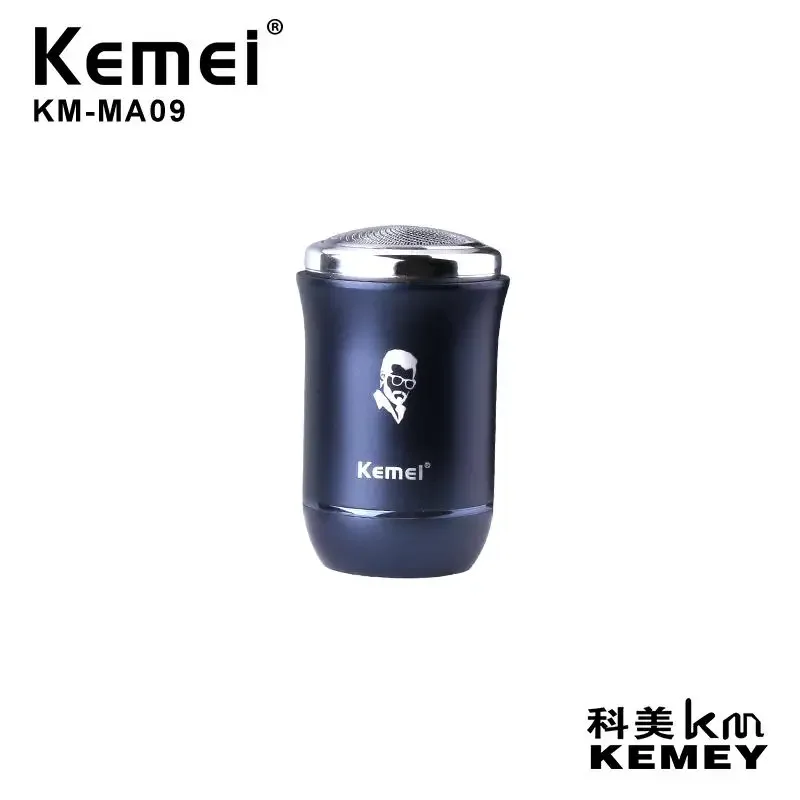 Kemei-miniafeitadora eléctrica Km-ma09 para hombre, máquina de afeitar compacta y portátil con cierre de viaje, recargable por Usb