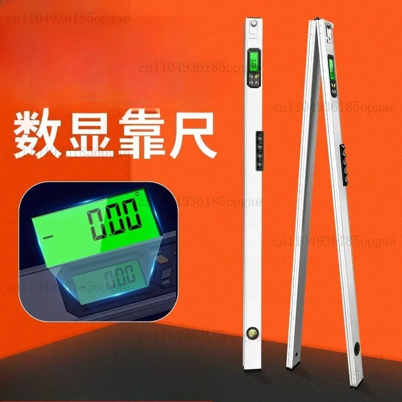 High Precision Digital Magnetic Level Ruler, 2m Foldable Aluminum Alloy Electronic Level Tool for Leveling & Alignment