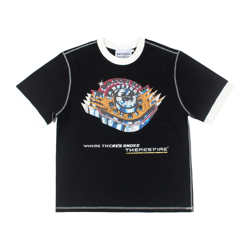 Men's Street New Satoshi Nakamoto T-shirt Loose Casual Best