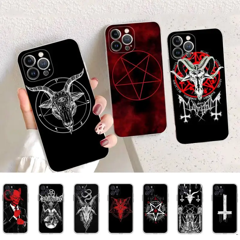 Devil Satan Phone Case Silicone Soft for iphone 14 13 12 11 Pro Mini XS MAX 8 7 6 Plus X XS XR Cover