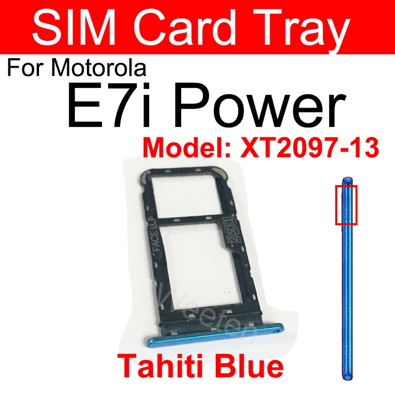 For Motorola MOTO E7i Power XT2097-13 Sim Card Tray Holder SIM Card Tray Socket Replacement