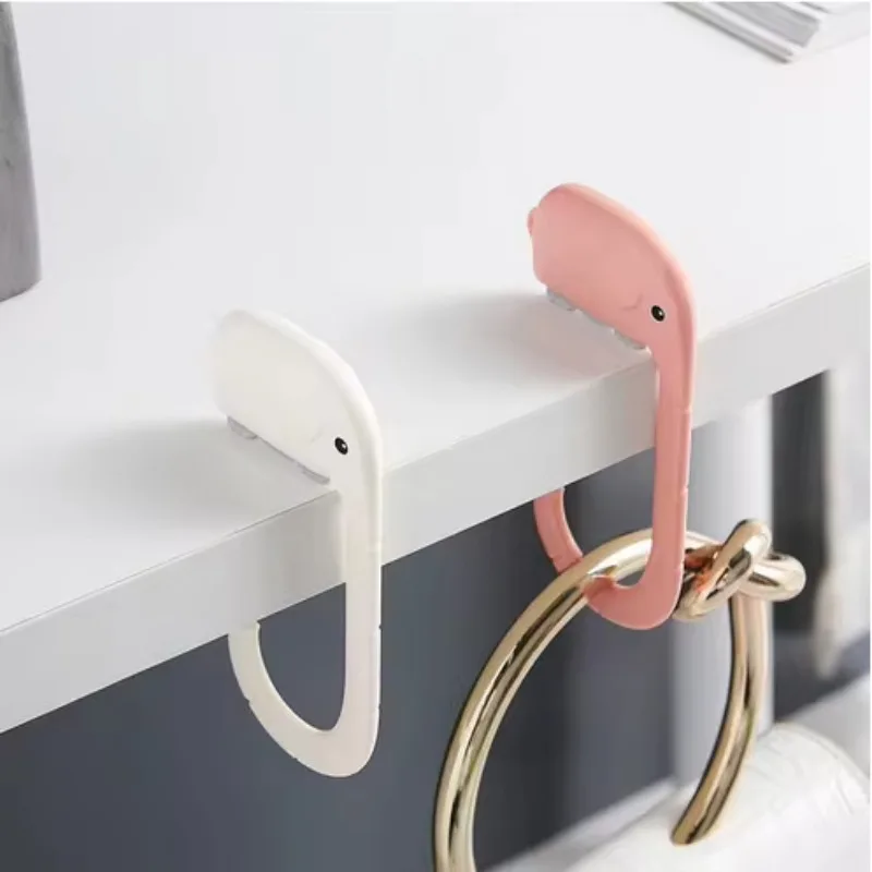 3D Kawaii Elephant Hooks for Wall Desk Hanging Traceless Key Desk Hanging Multi-Purpose Hook Free Your Hands Hanger Holder