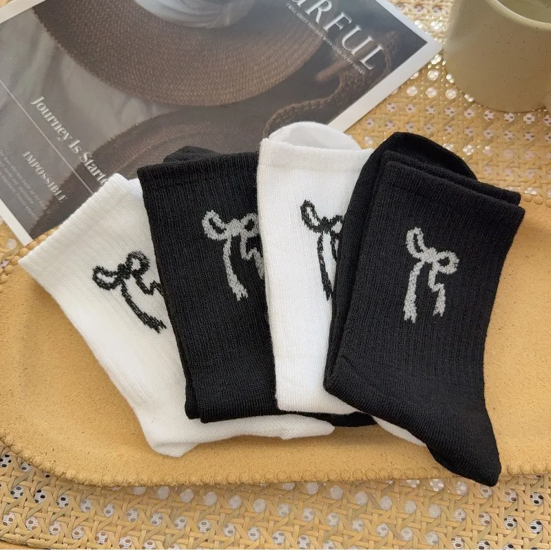 1-5 أزواج جوارب رياضية للرجال النساء القوس إلكتروني تصميم ملابس خارجية منتصف العجل امتصاص العرق القطن تنفس جوارب مريحة #6