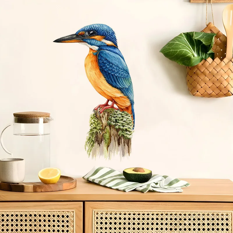 1pc Kingfisher Bird Sticker, Water-proof Home Wall Decal, Used for Wall, Bathroom, Cabinet, Door,Toilet, Car, Laptop