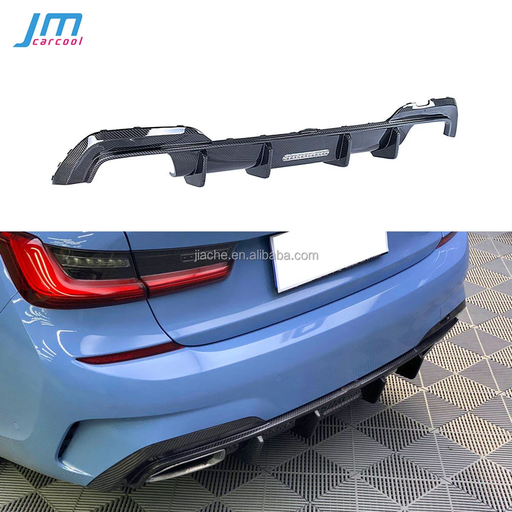 

Сухой задний спойлер из углеродного волокна для губ Диффузор спойлер для BMW 3 серии G20 2019 2020 задний бампер защитная пластина для губ автомобильный Стайлинг