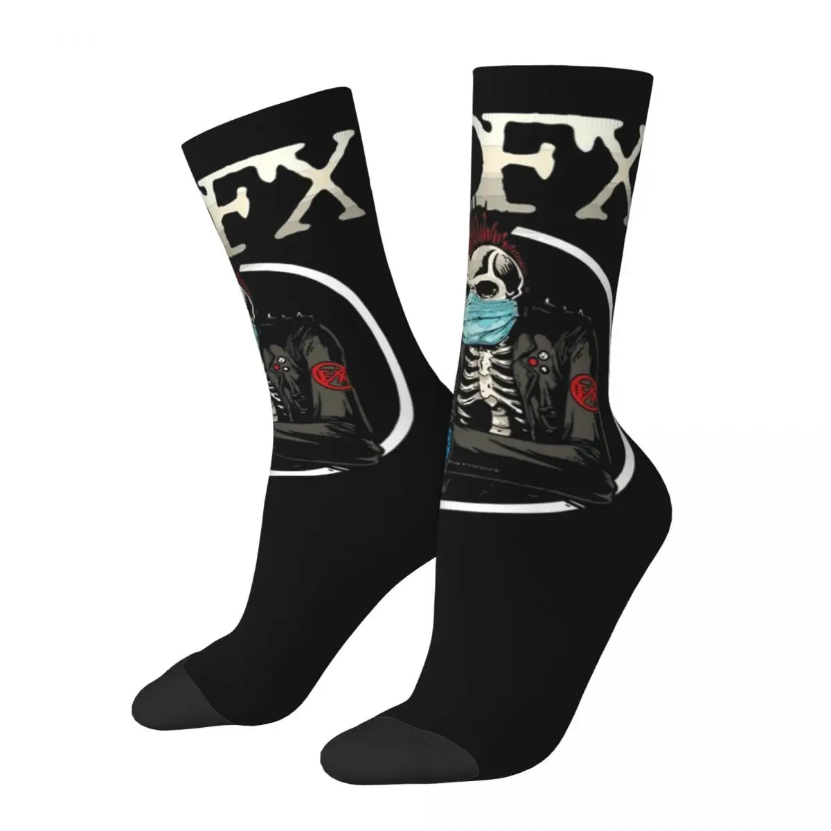 

Happy Funny Male Men Socks Casual NOFX Music Band Sock Polyester Punk High Quality Women's Sock Spring Summer Autumn Winter