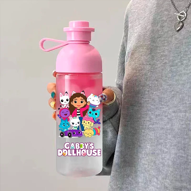 600 مللي غابي دمية مستقيم شرب الفم كوب المحمولة مانعة للتسرب زجاجة ماء طالب مكافحة سقوط كوب ماء غابي هدية #2