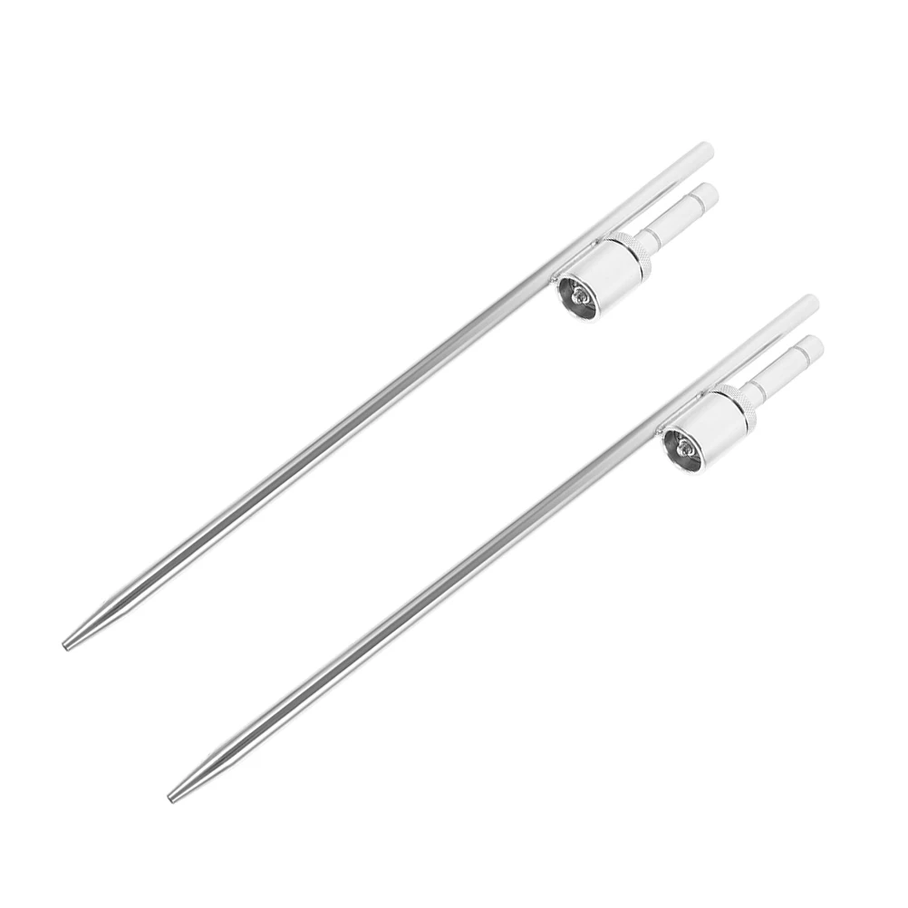 

2Pcs Stainless Steel Ground Stake Flagpole Spike Sleeve Bearing Rotating Banner Base Flag Pole Fixing Sturdy Holder for Yard