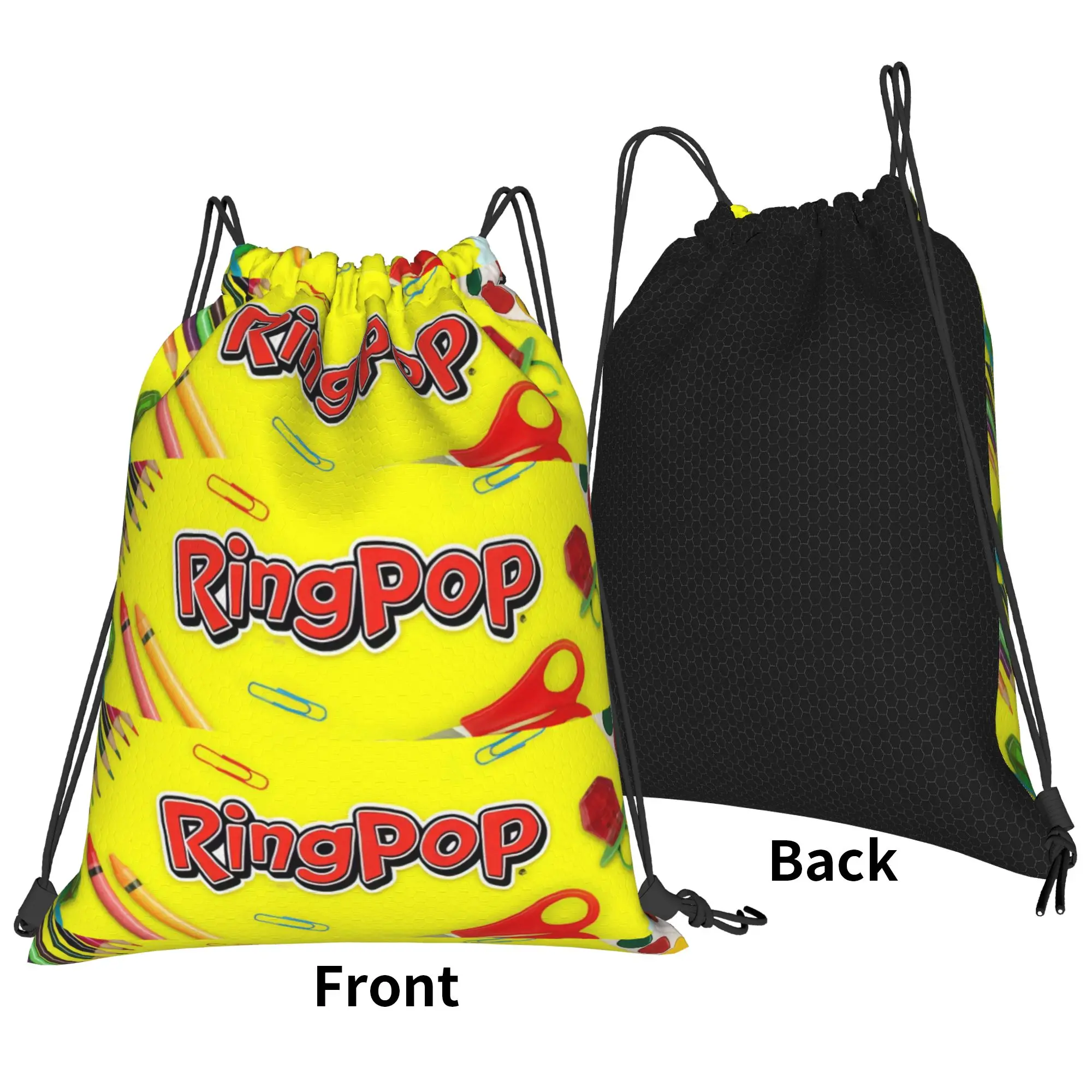 bBazooka Ring Pop candy Portable Sports Riding Gym Drawstring Storage Sporty Backpacks