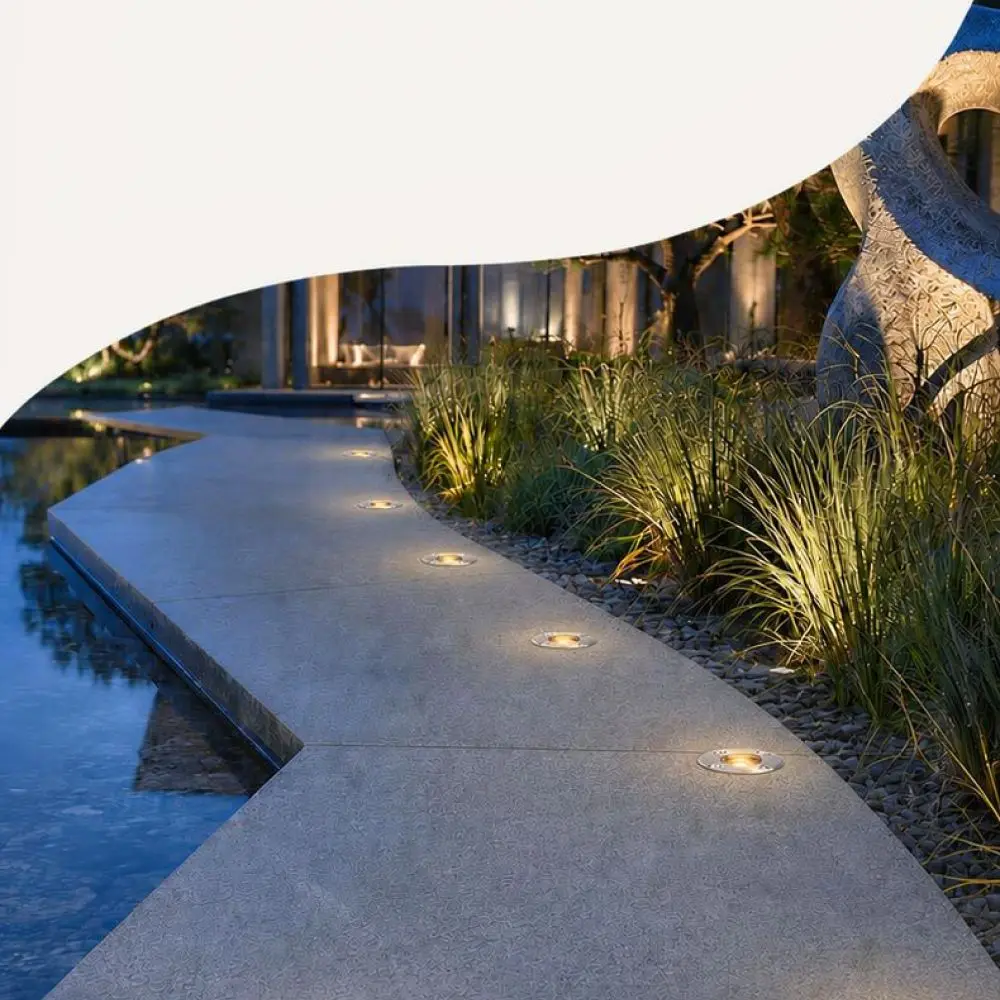 Waterproof LED Inground Light 65MM Embedded Garden Lamp Outdoor Landscape Spotlight For Lawn Courtyard Walkway Decoration