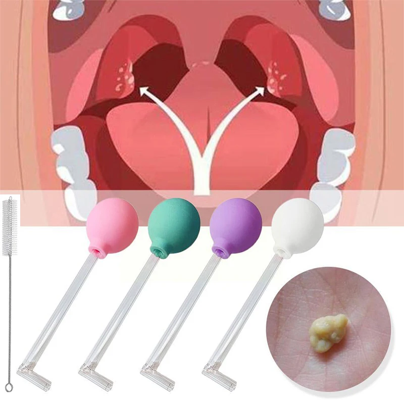 Manual Tonsil Stone Remover – Mouth Cleaning Tool with Ear Wax Suction Ball