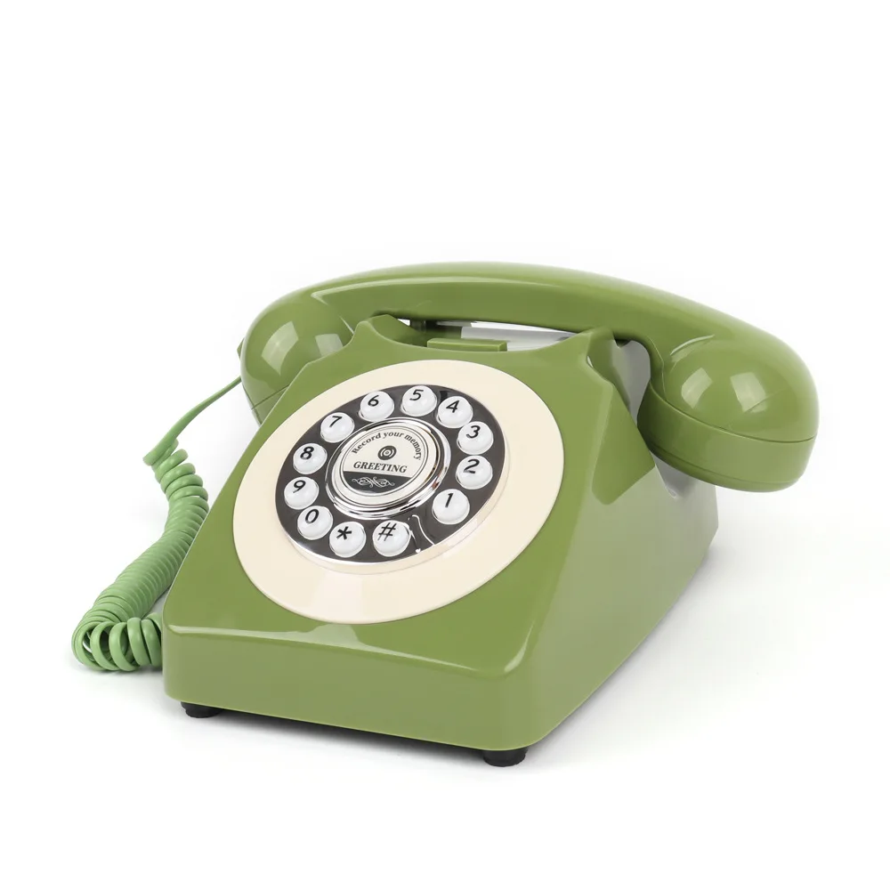 New Retro Wedding Message Phone, Antique Fixed Landline Phone, Old-fashioned Classic Recording Phone