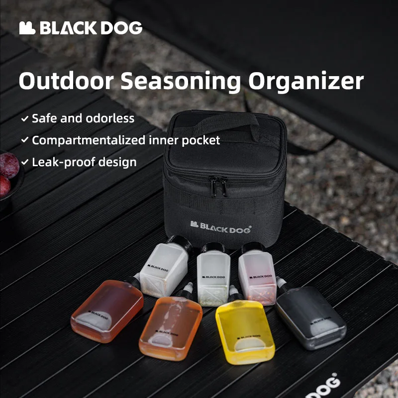 Blackdog Outdoor Portable Spice Bottle Storage Bag Set Camping Car Spice Container Travel Dispensing Combination Storage Bag