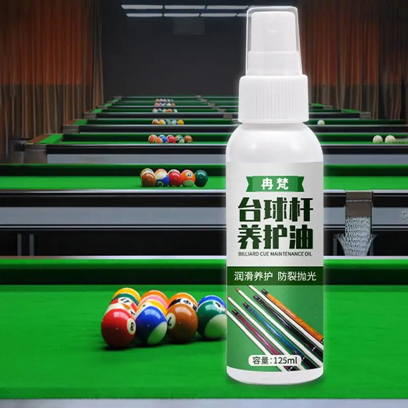 Pool Cue Shaft Oil 125ml Billiards Cue Shaft Polisher Cue Cleaning Pool Cue Shaft Care Wood Pool Cue Polish For Smooth