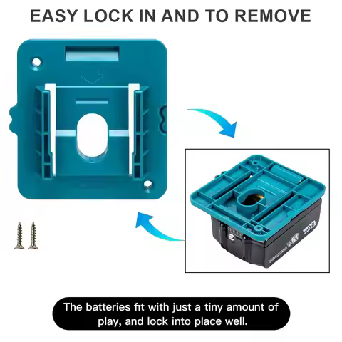 5 Pack Battery Holder Storage Rack Fit For Makita/Bosch 14.4V 18V Li-ion Battery Dock Mount Battery Base Wall Mount