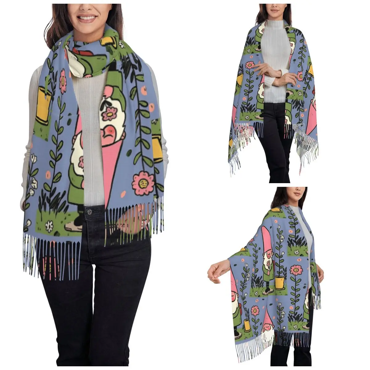 Mythical Garden Gnome Shawls W - Pashmina Wrap Large avis et prix