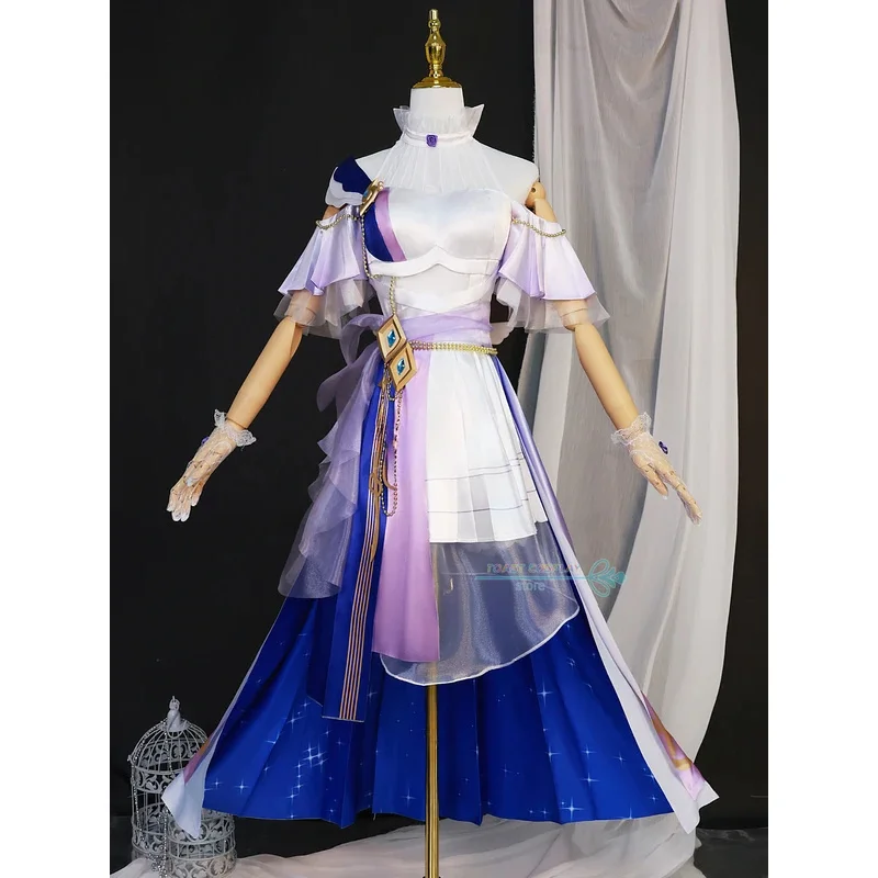 إليسيا تأثيري لعبة هونكاي تأثير 3rd إليسيا سايبرانجيل تأثيري فستان مُصمم حسب الطلب شعر مستعار مجموعة كاملة أنيمي دور اللعب ملابس للحفلات