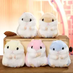 10cm Cute Plush Toys Kawaii Bag Backpack Pendant Keychain Stuffed Animals Kids Toys for Children Girl Birthday Gift Hamster Doll
