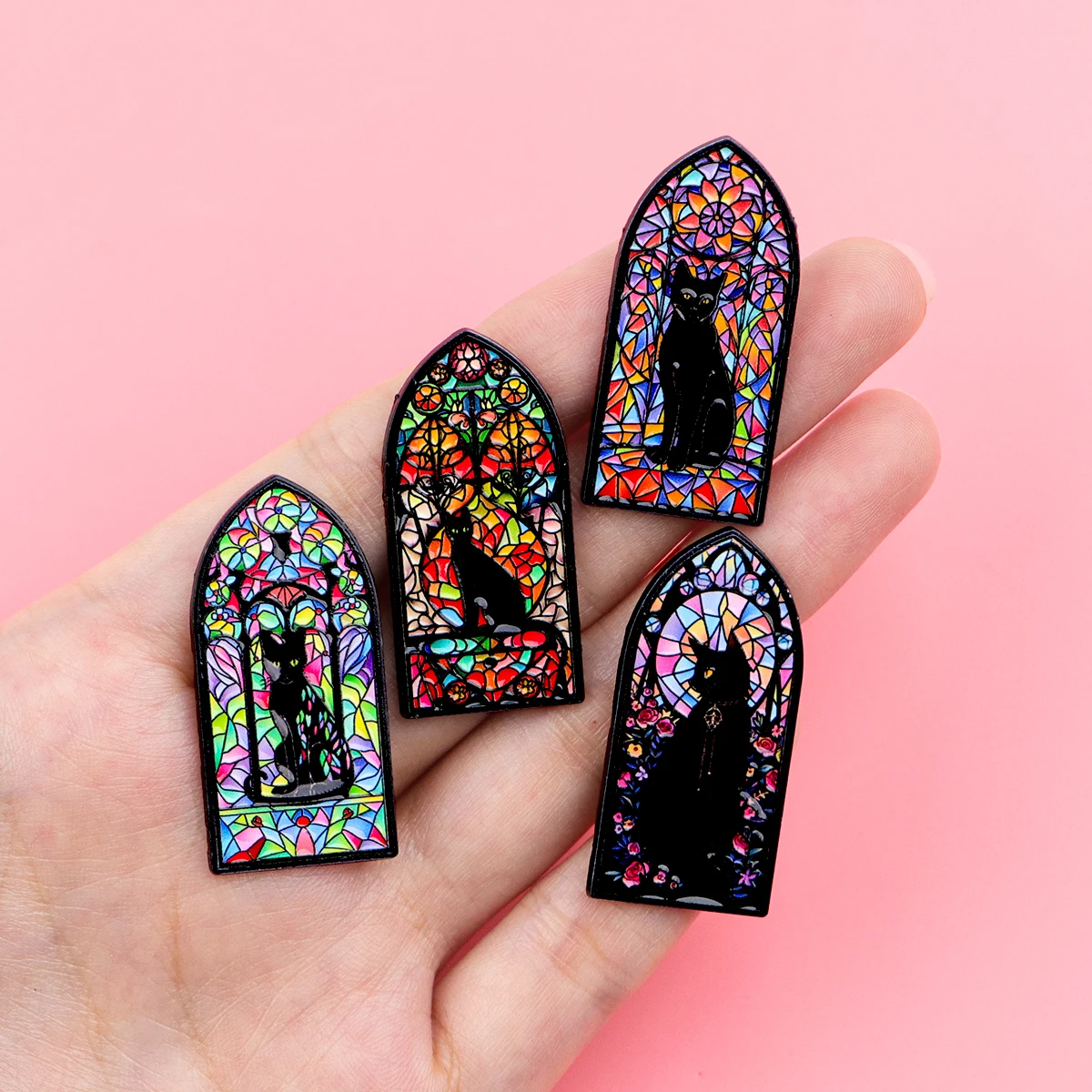 Black Cat Enamel Pin Fairy Tales Brooch Pines Lapel Pins Badge on Backpack Clothing Accessories Vintage Jewelry Friends Gift