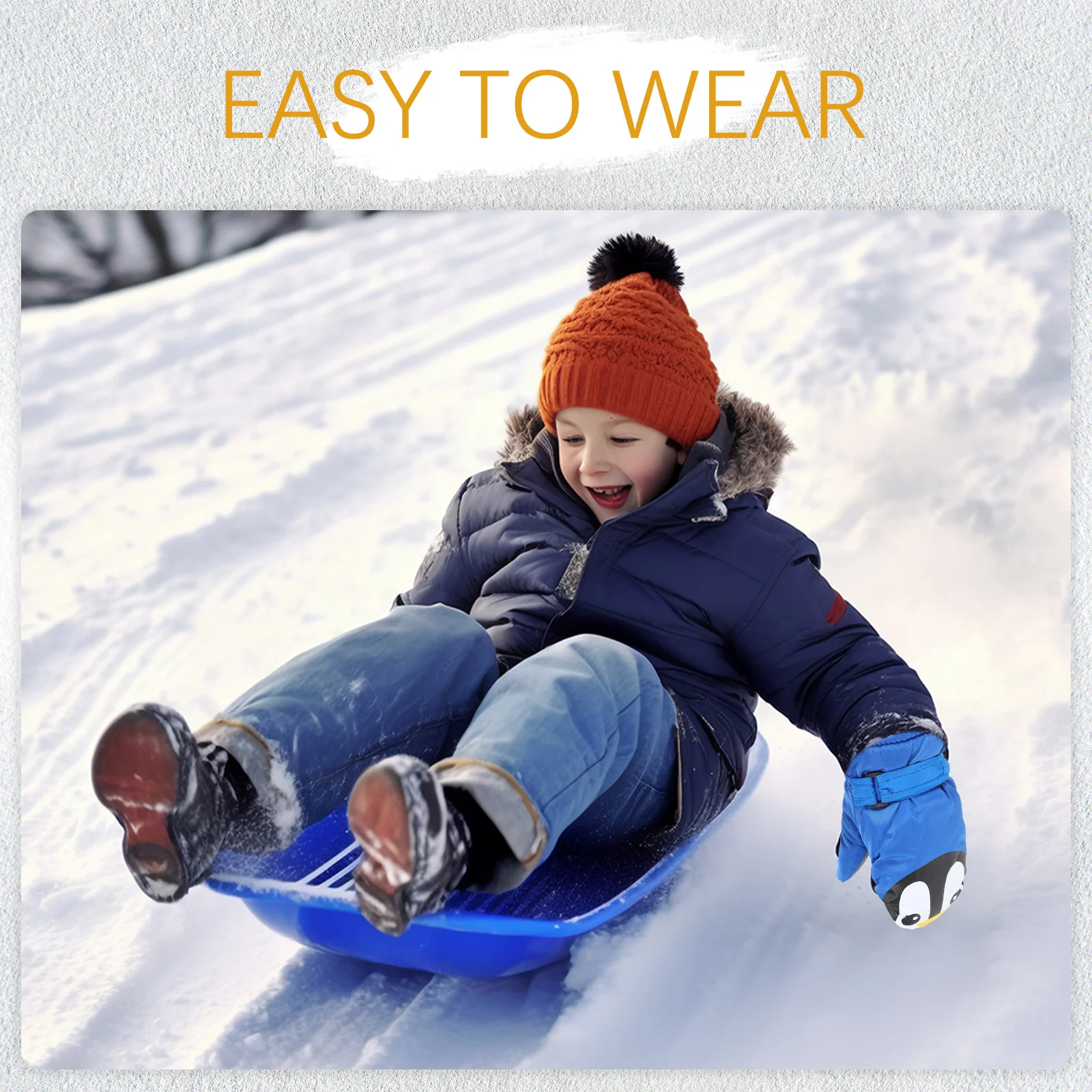 

1Pair Children Winter Gloves Waterproof Warm Ski Gloves for Kids Outdoor Sports Windproof Hand Protectors for Mountain Climbing