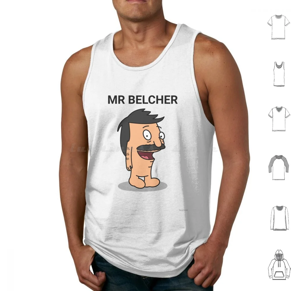 

Mr Belcher Tank Tops Print Cotton Bob Belcher Linda Belcher Louise Belcher Gene Belcher Tina Belcher Burger Fanart Fanart