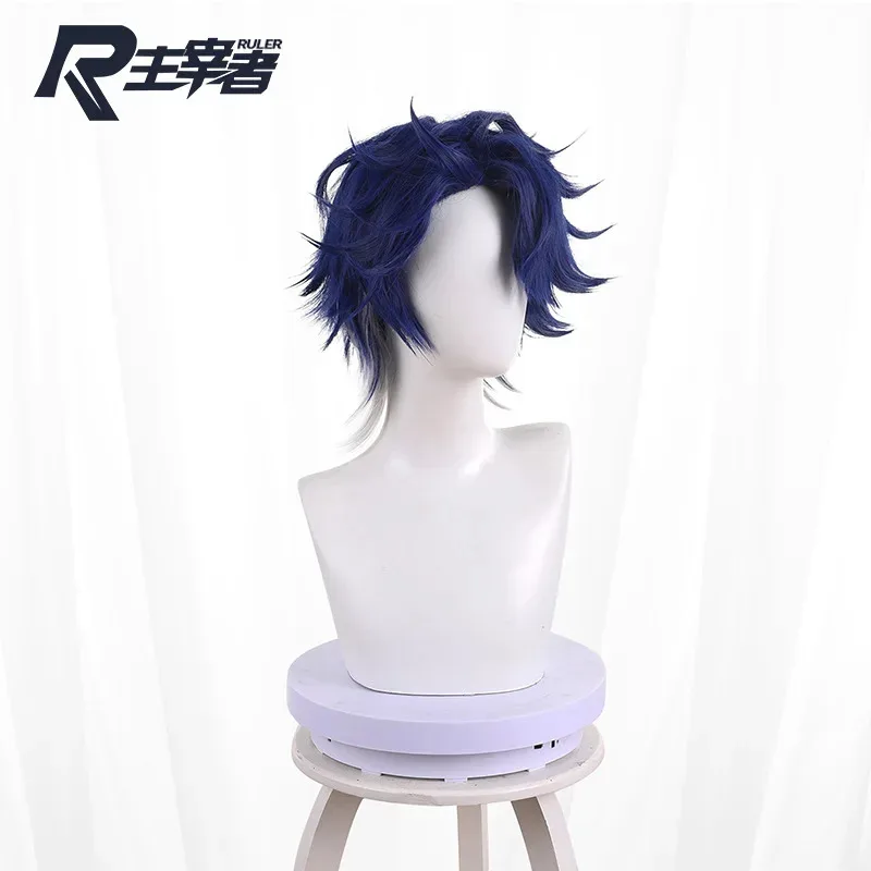 

qq 123Sampo Koski Cosplay Wig Honkai Star Rail Earrings Blue Gray Short Hair Mercenary Underworld Astral Express Heat-resistant
