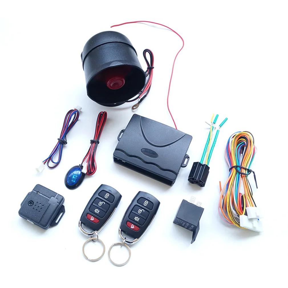 Car Vibration Anti-Theft  Burglar Alarm Vehicle Alarm System 2 Remote Controller Protection Security System Keyless Entry Siren