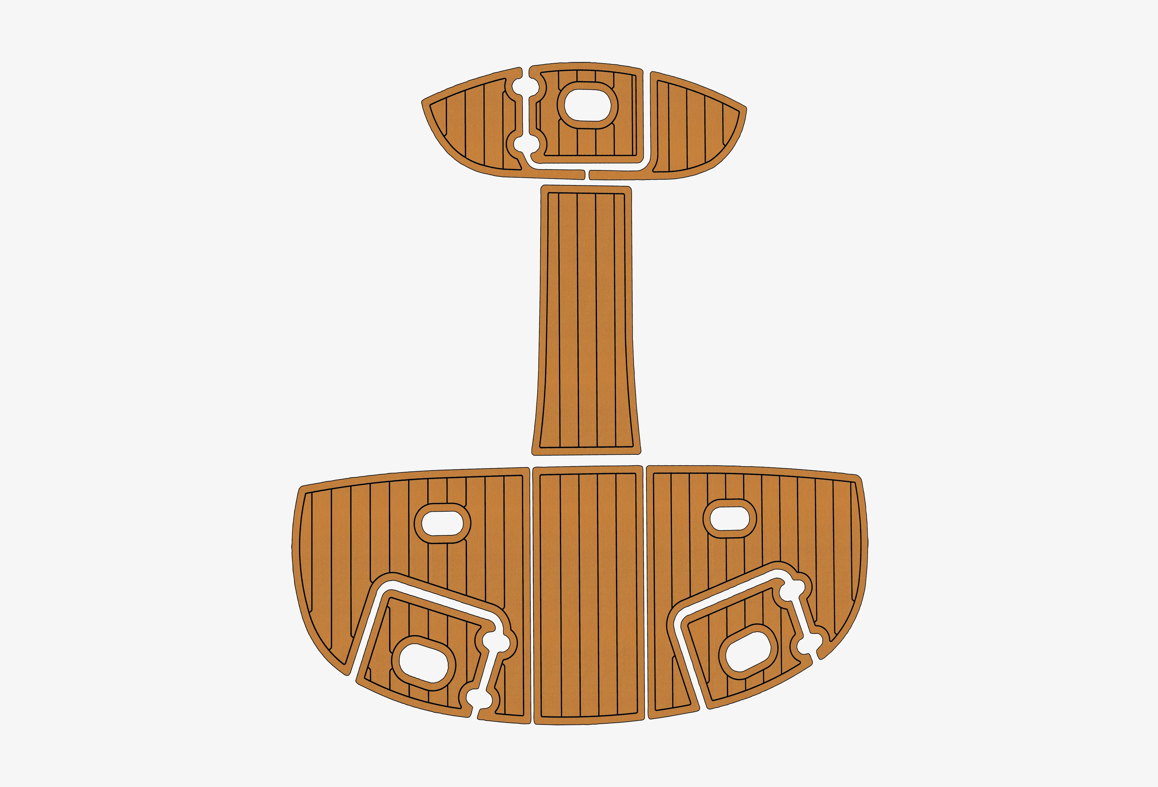 Eva foam Fuax teak seadek marine floor For 2002-2005 Four winns 264 Funship Swim platform bow 1/4