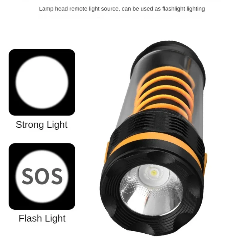 Outdoor Camping Lantern 3 Modes Adjustable Ambient Tent Light Rechargeable LED Super Bright Flashlight Waterproof Emergency Lamp